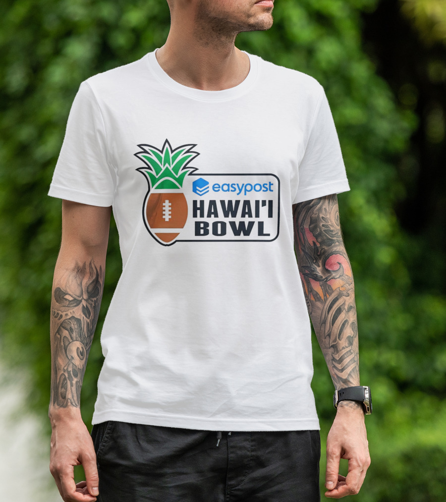 Easypost Hawai’i Bowl Pineapple Football T-Shirt