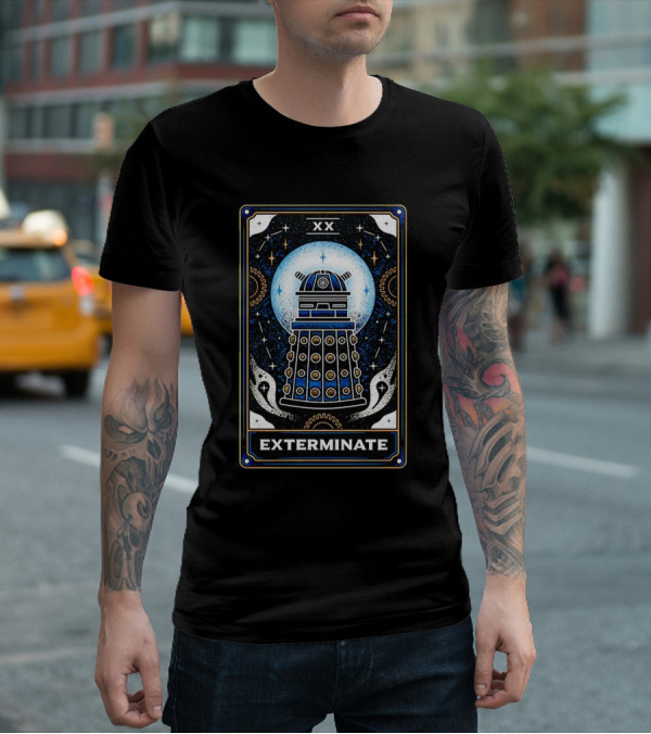 Exterminate Dalek Tarot Card Doctor Who XX T-Shirt