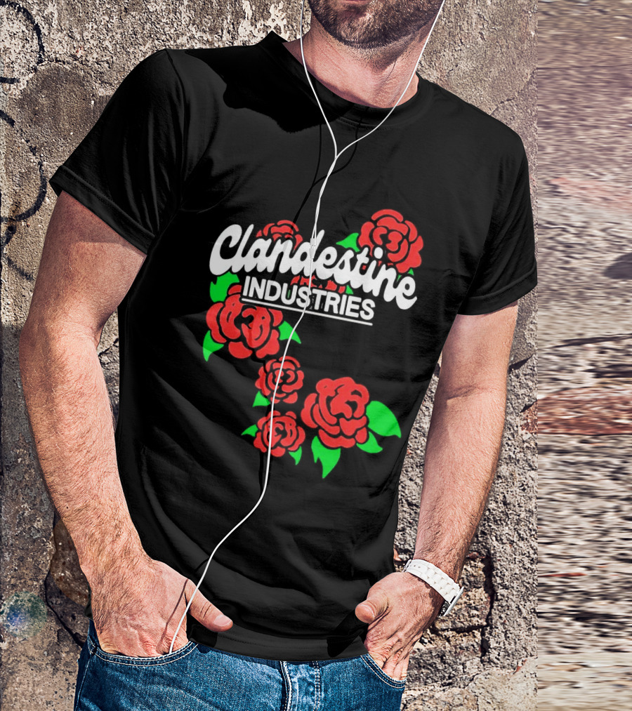 Clandestine Industries Intricate Brand Of Roses T-Shirt