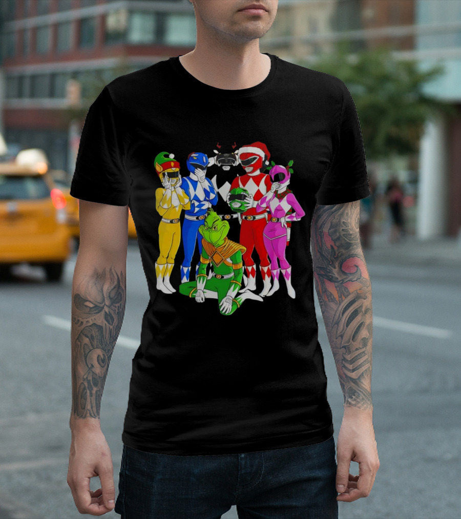 Grinch Rangers Christmas Power T-Shirt