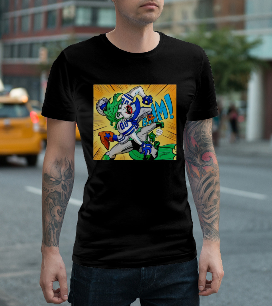 Dallas Sucks Joker Vs Batman Comic Style BAM Speech Bubble T-Shirt