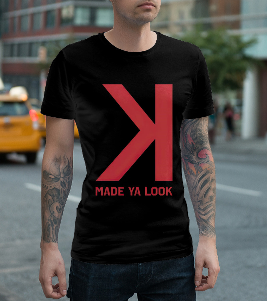 Made Ya Look Backwards K Baseball Strikeout Fan T-Shirt
