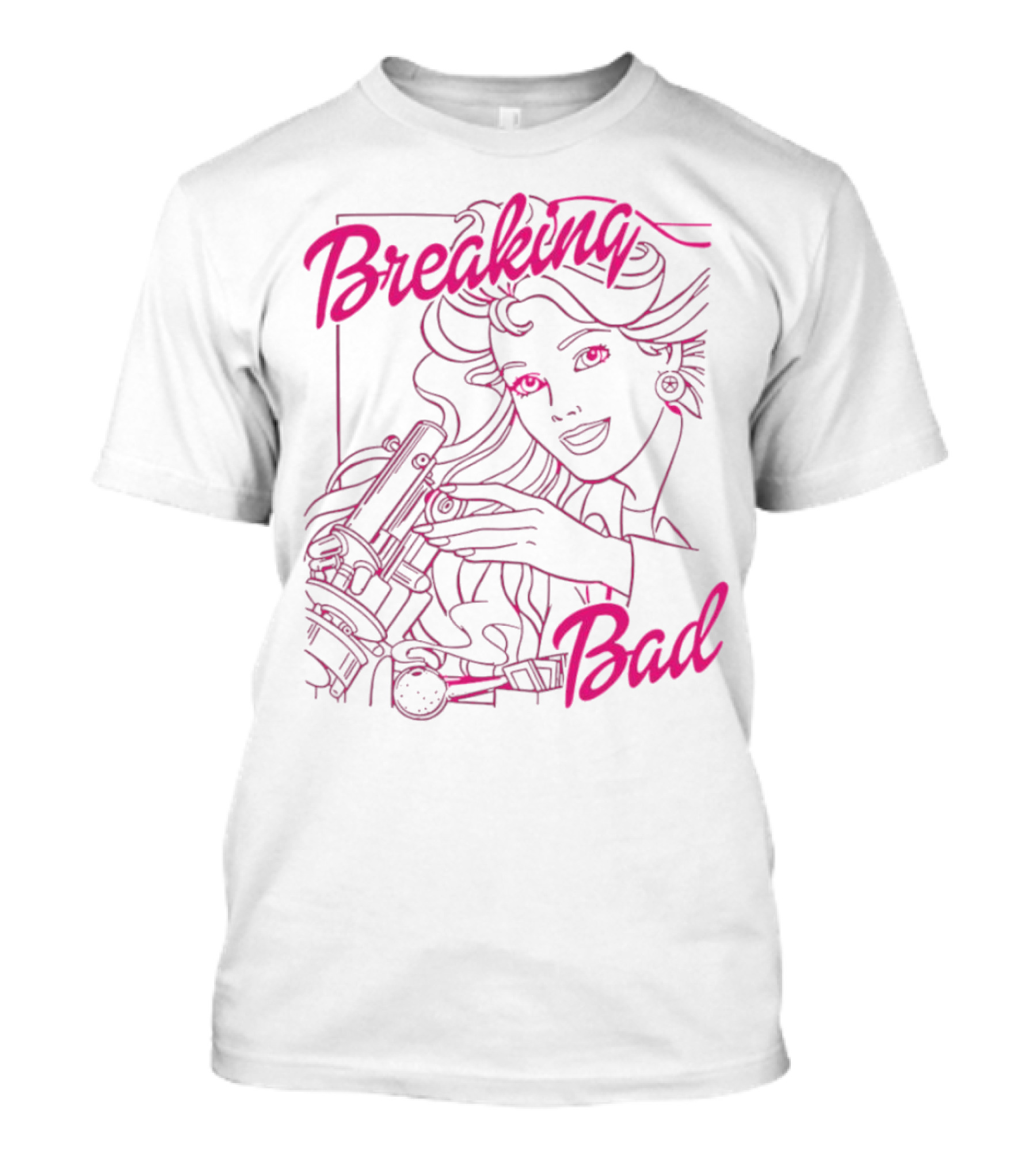 Breaking Bad Barbie Neon Sketch T-Shirt
