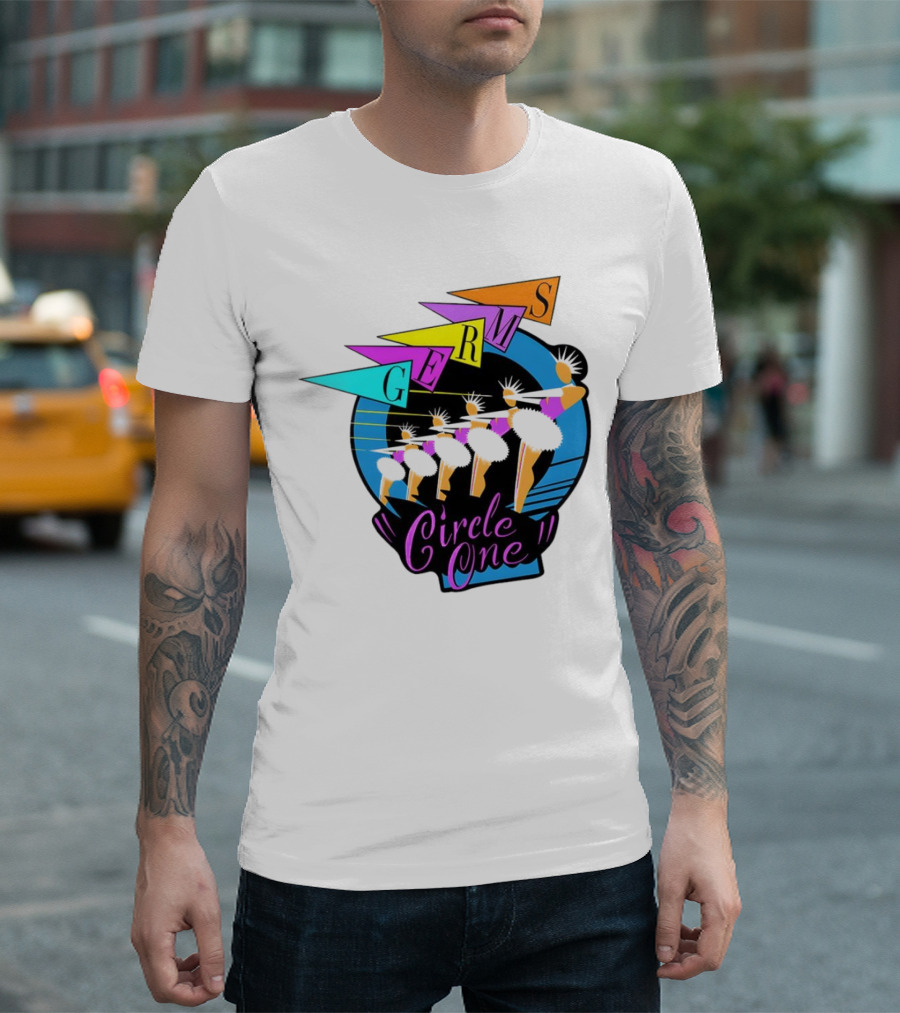 Germs Circle One Ballerina Silhouette Retro T-Shirt