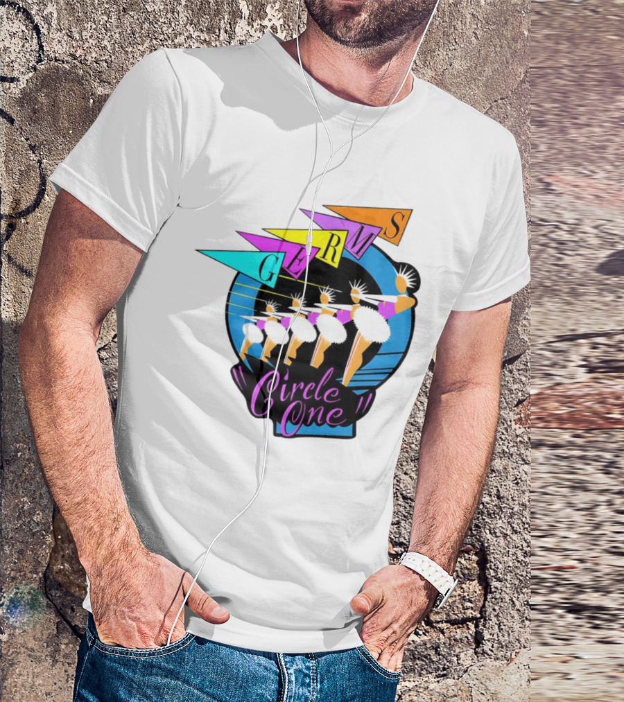 Germs Circle One Ballerina Silhouette Retro T-Shirt