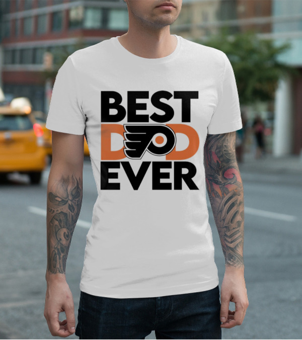 Philadelphia Flyers Logo Best Dad Ever NHL T-Shirt