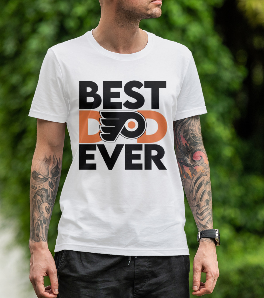 Philadelphia Flyers Logo Best Dad Ever NHL T-Shirt
