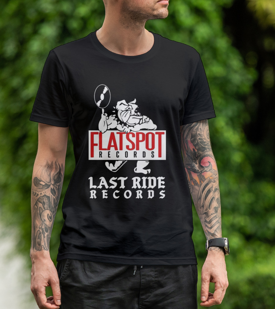 Flatspot Records Bulldog Last Ride Records T-Shirt