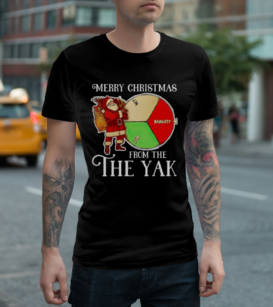 Merry Christmas From The Nice Naughty List Yak Santa T-Shirt