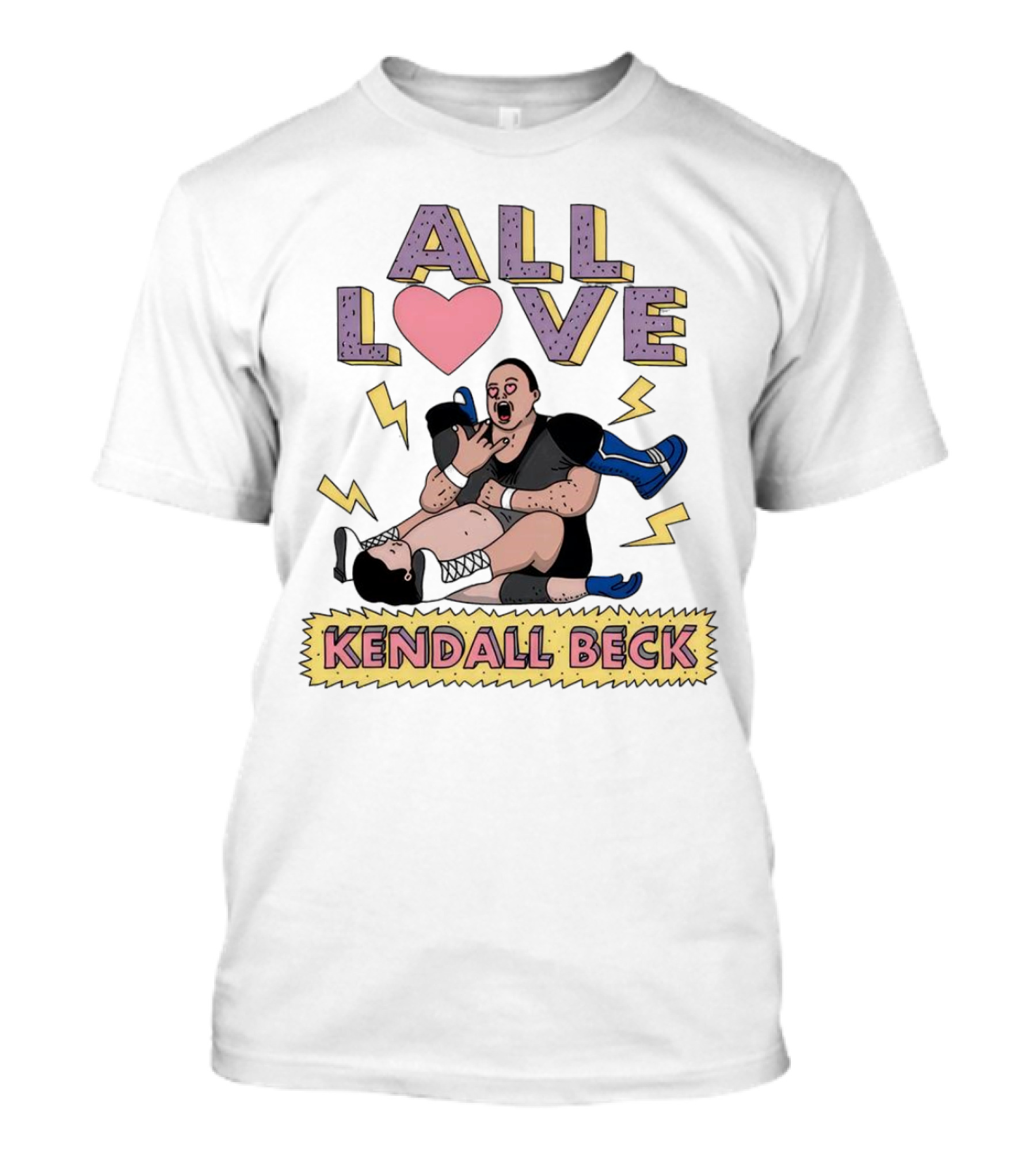 Kendall Beck All Love Wrestling 90s Iconic T-Shirt