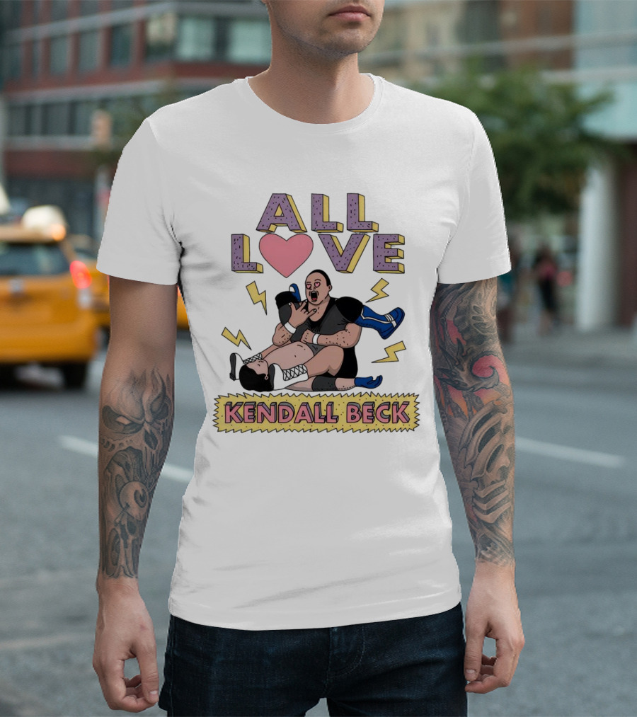 Kendall Beck All Love Wrestling 90s Iconic T-Shirt