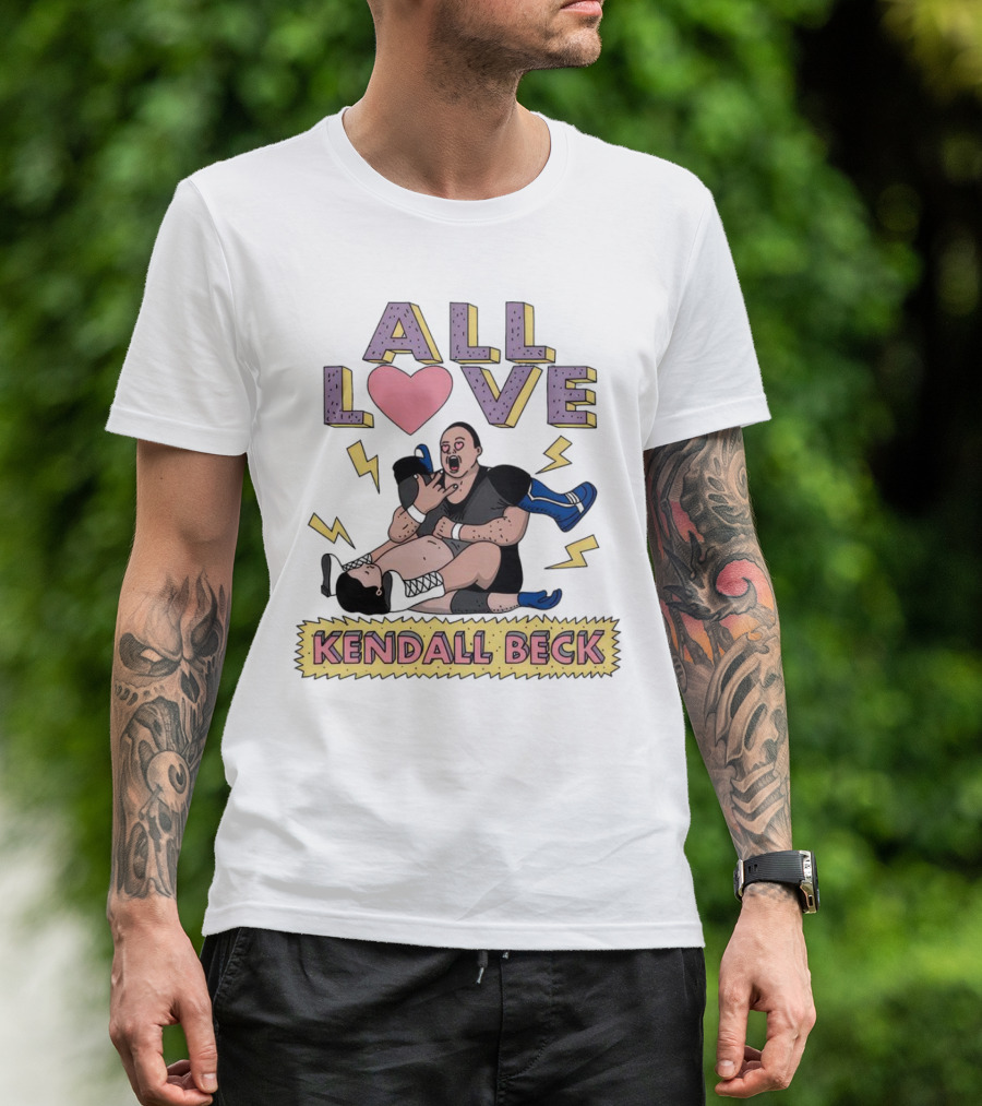 Kendall Beck All Love Wrestling 90s Iconic T-Shirt