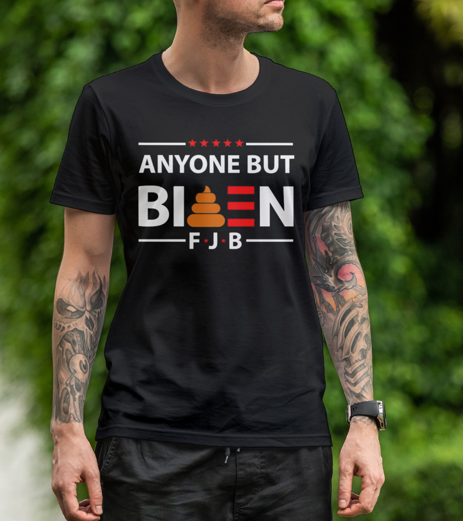 ANYONE BUT BIDEN FJB ANTI-BIDEN POOP EMOJI T-Shirt