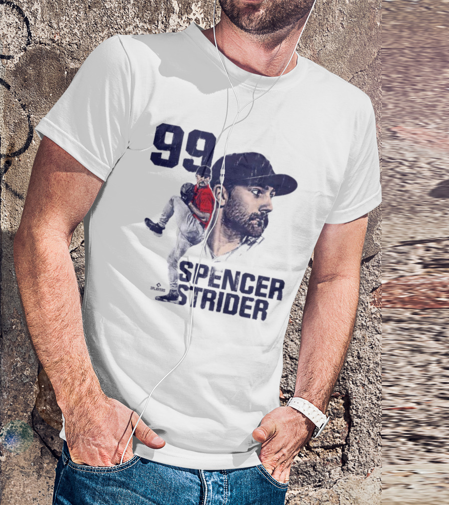 Spencer Strider 99 Atlanta Braves Vintage Players T-Shirt