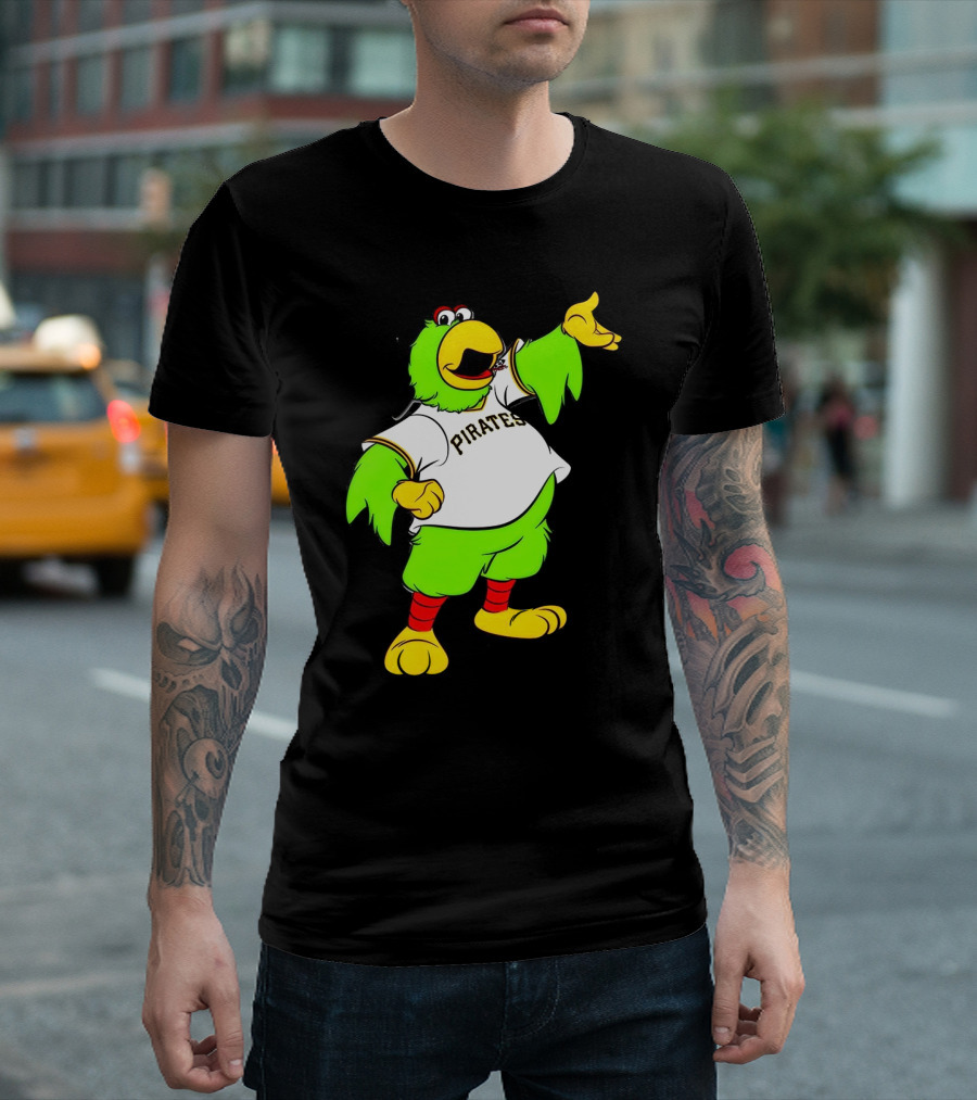 Pittsburgh Pirates Parrot Mascot Cheerful T-Shirt