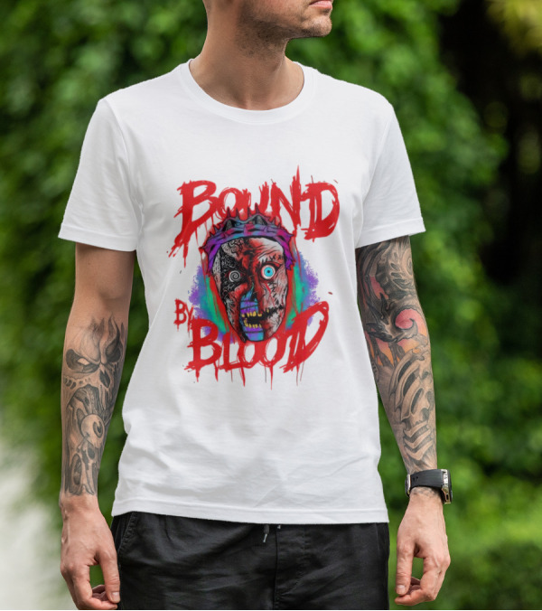 Bound By Blood Horror Mask Horror Clown T-Shirt