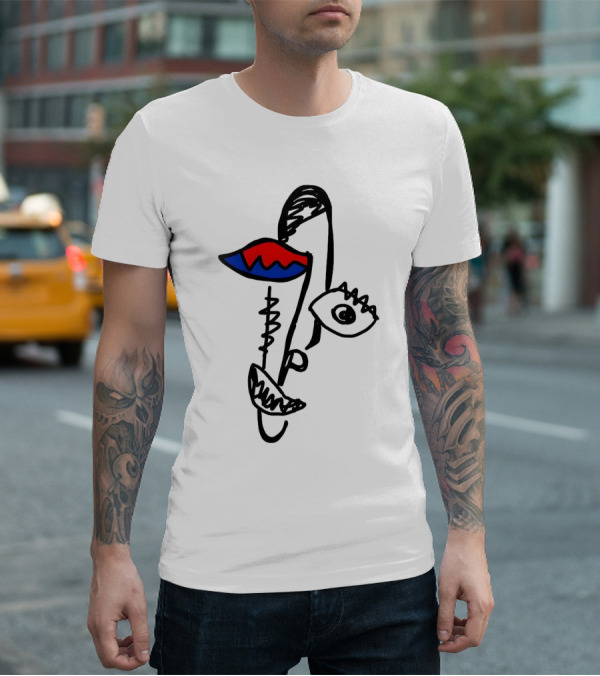 Beyond Graf’s Latest Abstract Picasso Face Disconnected Lines And Shapes T-Shirt