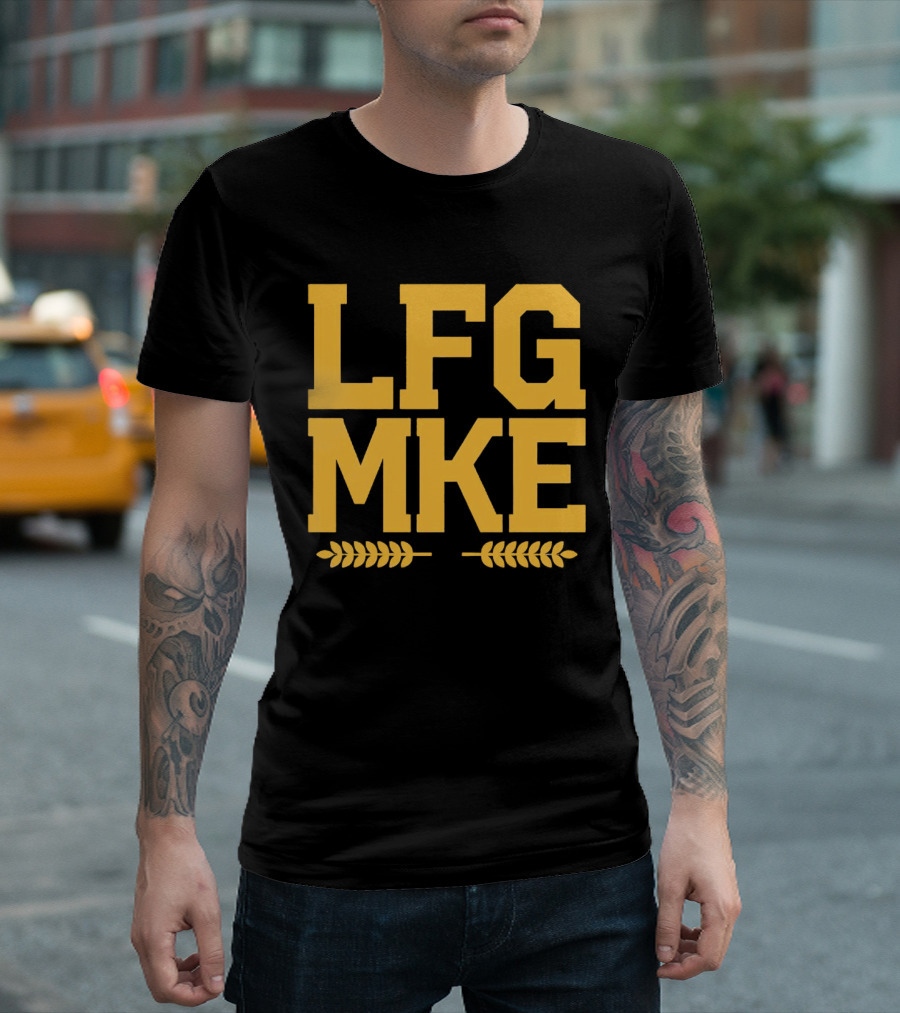 LFG MKE Milwaukee Brewers Fan Slogan with Wheat T-Shirt