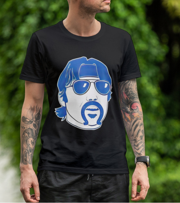 Minshew Mania Indianapolis Colts Iconic Quarterback Mustache Sunglasses T-Shirt