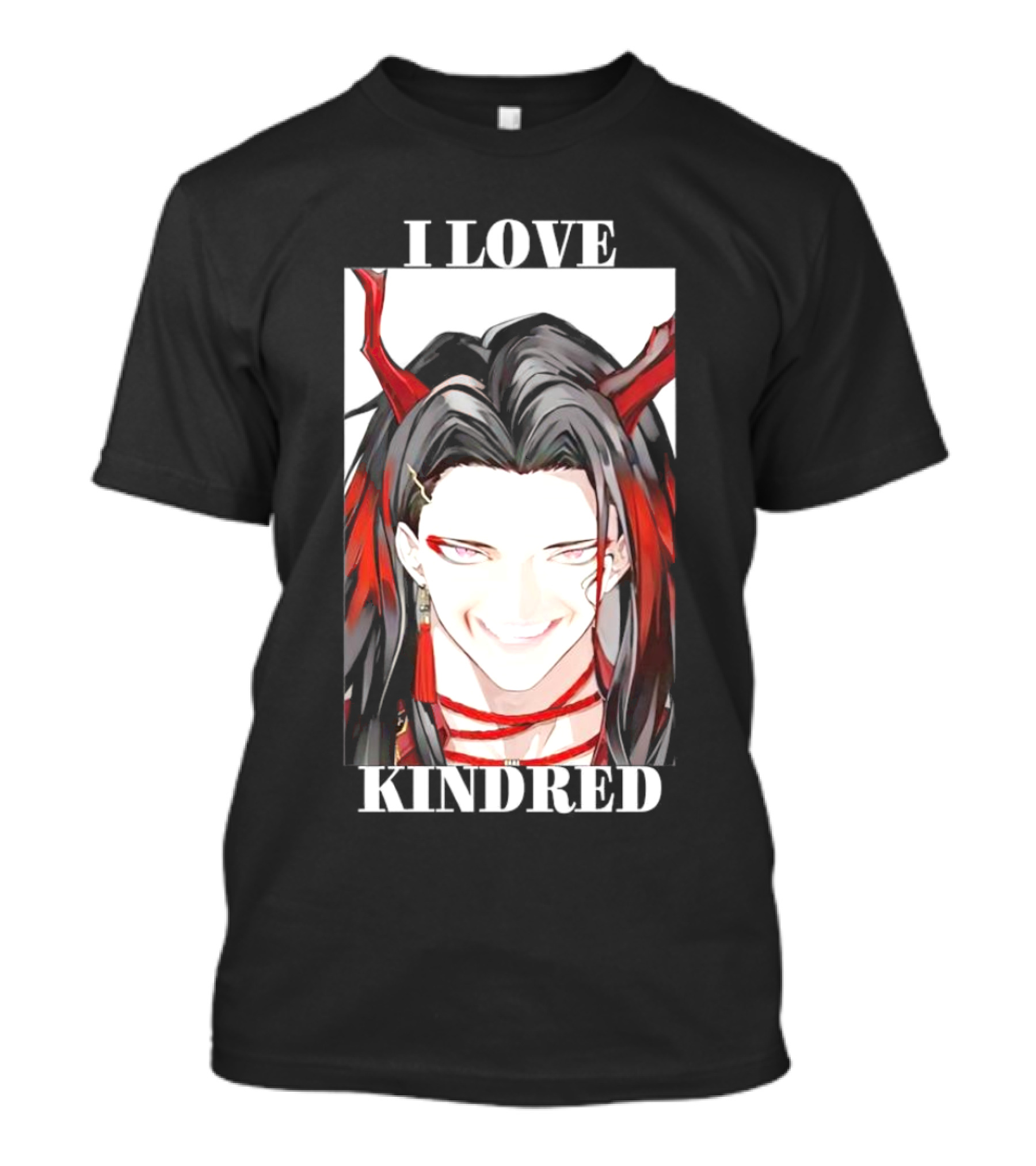 Vox Akuma I Love Kindred Red Horns Anime Character T-Shirt