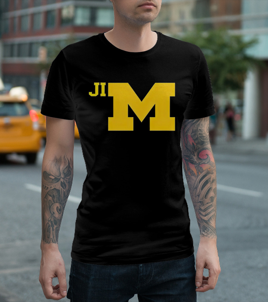 Jim Harbaugh Michigan Wolverines Big M T-Shirt