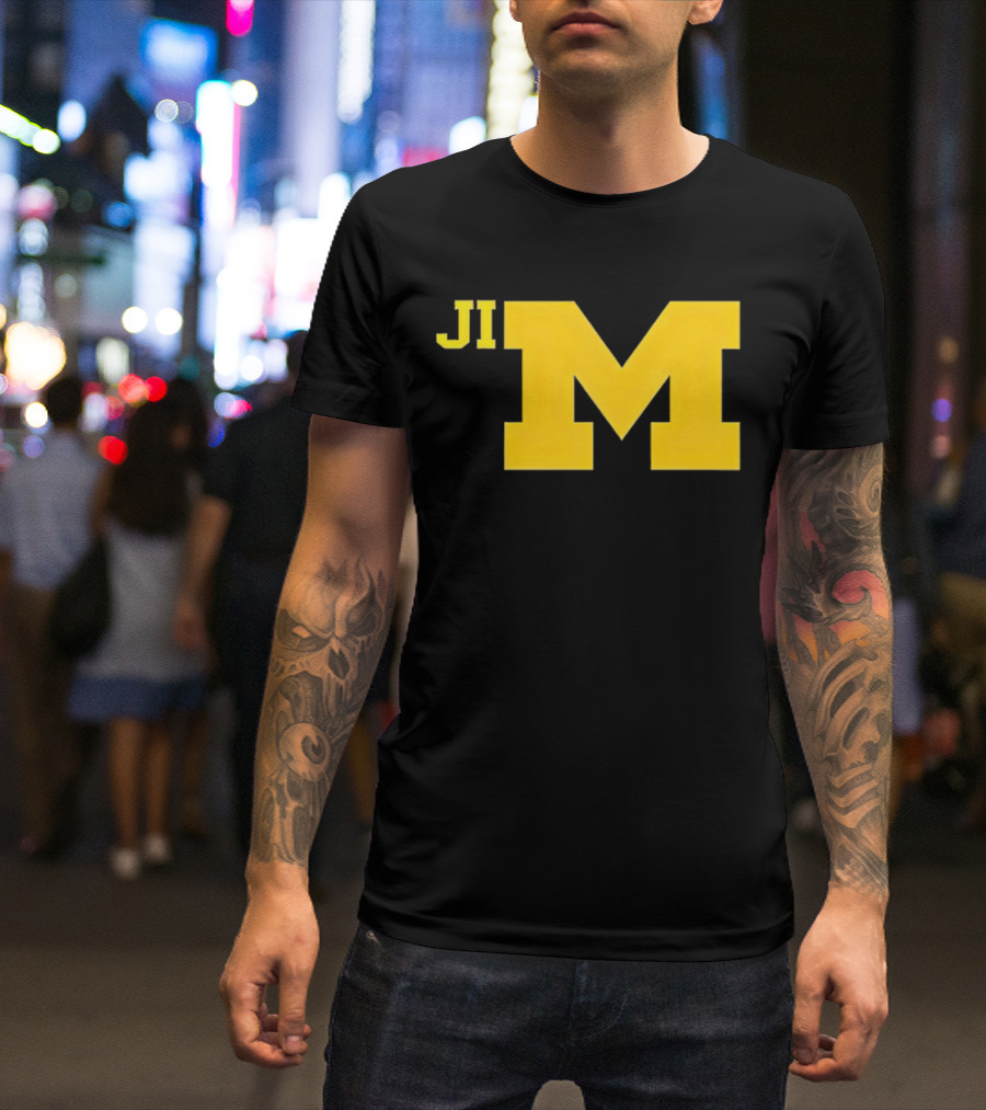 Jim Harbaugh Michigan Wolverines Big M T-Shirt