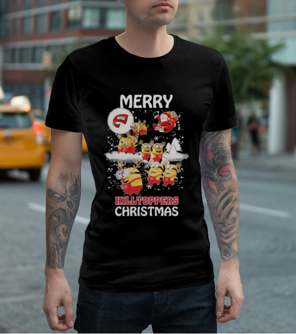 Merry WKU Hilltoppers Minions Christmas T-Shirt