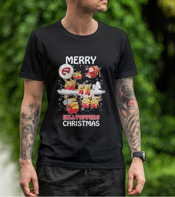 Merry WKU Hilltoppers Minions Christmas T-Shirt