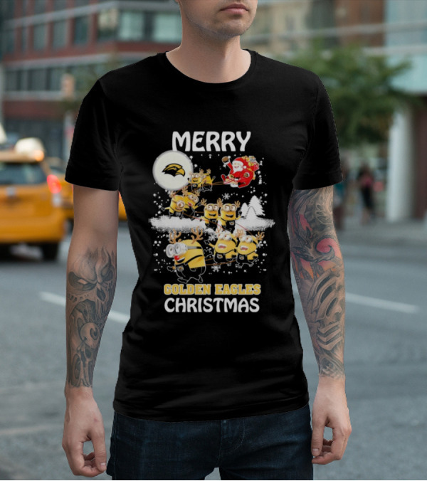 Merry Minions Southern Miss Golden Eagles Christmas T-Shirt
