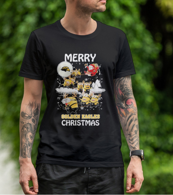 Merry Minions Southern Miss Golden Eagles Christmas T-Shirt