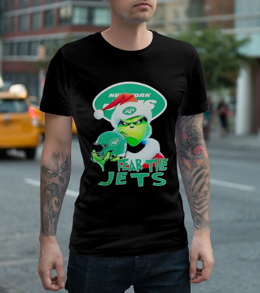 New York Jets Grinch Fear The Jets Christmas T-Shirt