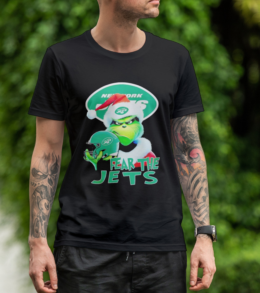 New York Jets Grinch Fear The Jets Christmas T-Shirt