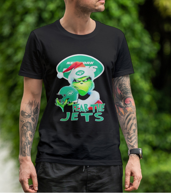 New York Jets Grinch Fear The Jets Christmas T-Shirt