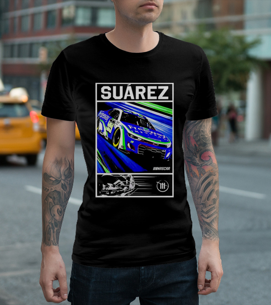 Suárez NASCAR Track Freeway Insurance 99 Racing Car T-Shirt