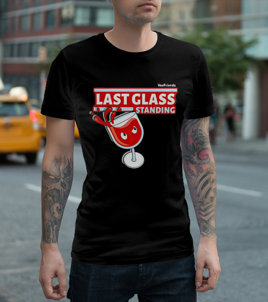VeeFriends Last Glass Standing Wine Glass Character T-Shirt