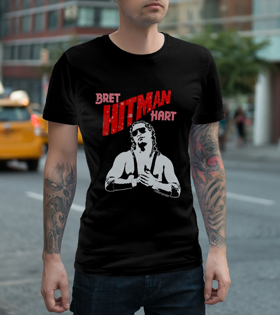 Bret Hitman Hart Wrestling Iconic T-Shirt