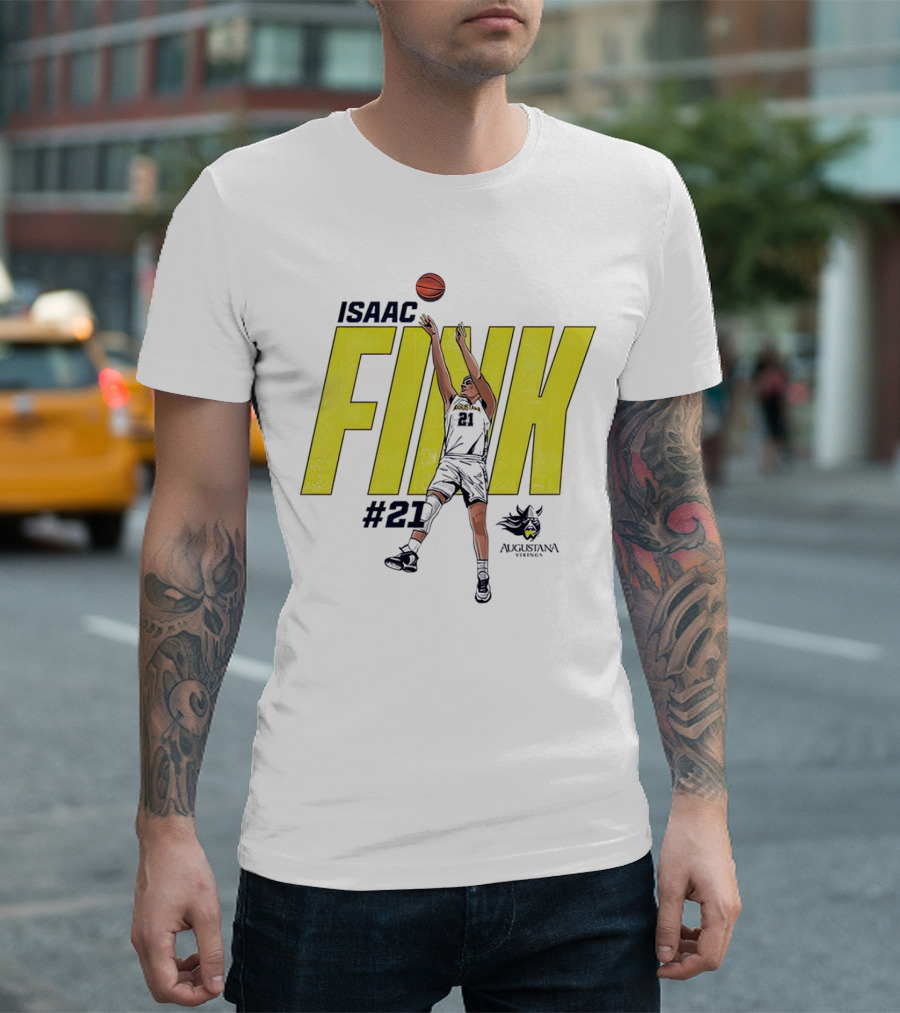 Isaac Fink #21 Augustana Vikings Basketball T-Shirt
