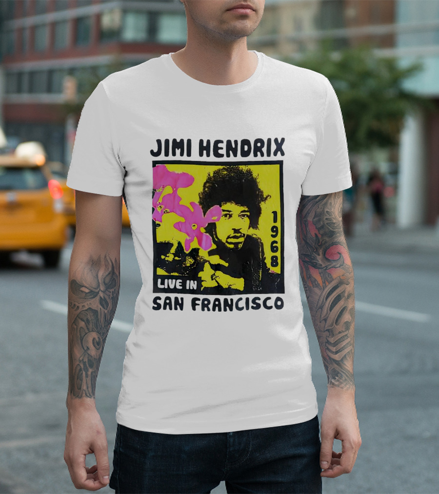 Jimi Hendrix Live In San Francisco 1968 T-Shirt
