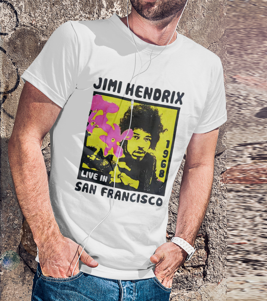 Jimi Hendrix Live In San Francisco 1968 T-Shirt