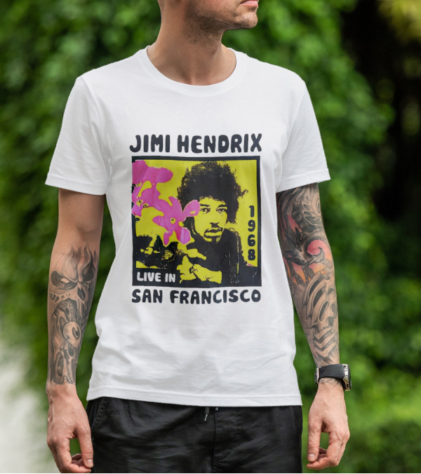 Jimi Hendrix Live In San Francisco 1968 T-Shirt