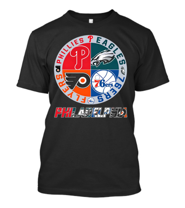 PHILADELPHIA Phillies Eagles 76ers Flyers T-Shirt