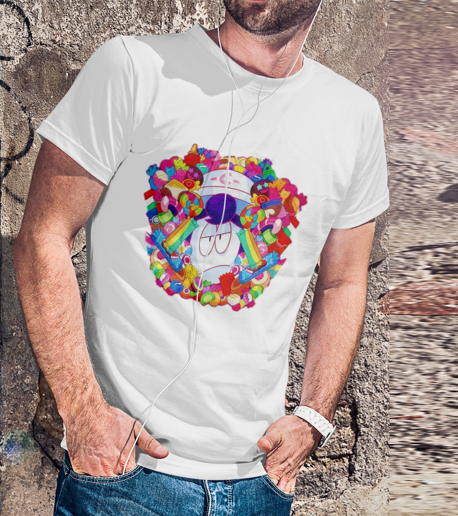 Pelo Overwhelming Sweet Candy Explosion Colorful Sweets Rainbow Lollipops T-Shirt