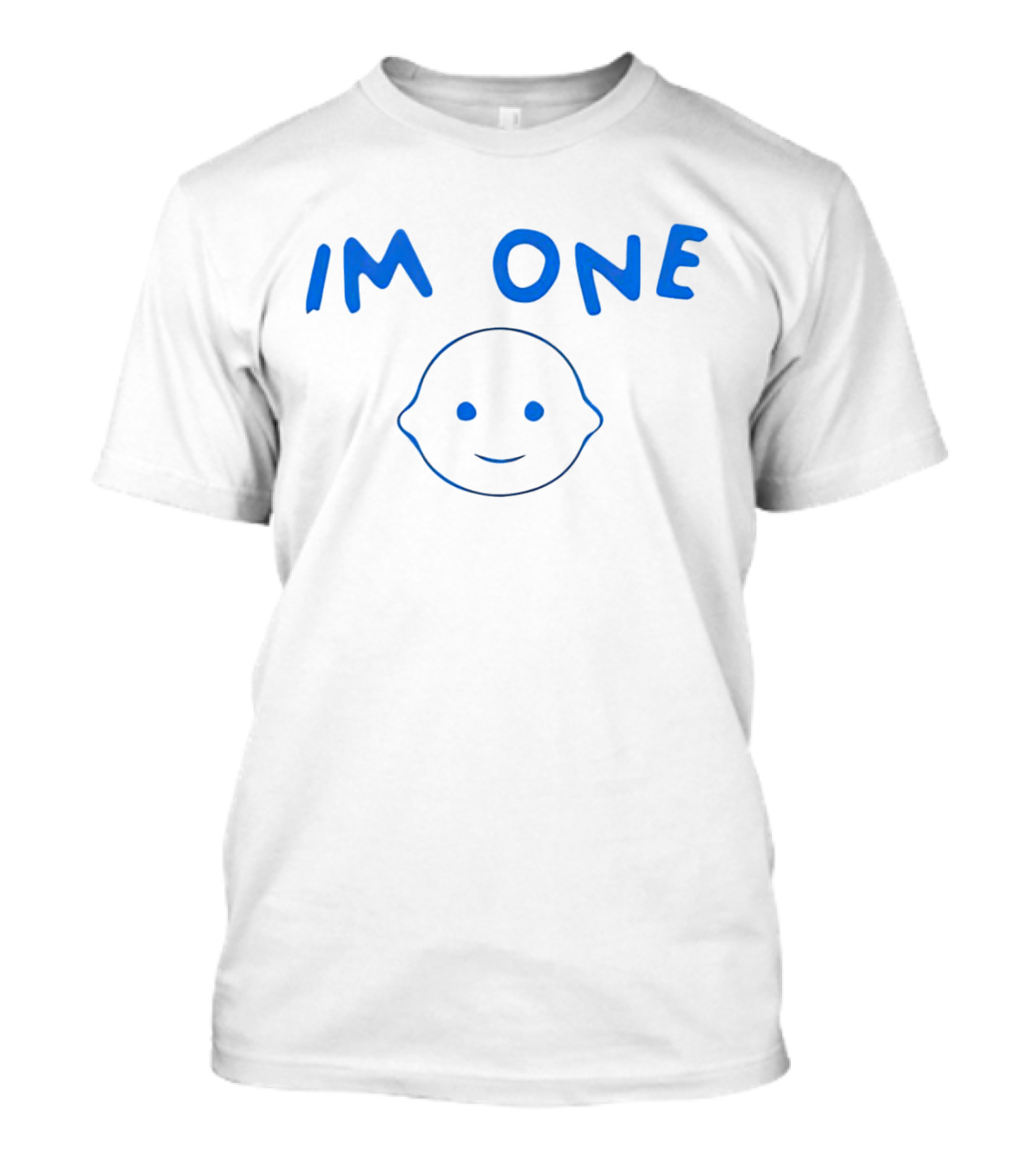 Sinjin Drowning I'm One Blue Smiley Face T-Shirt