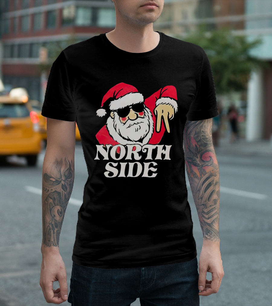 Santa Claus North Side Christmas Holiday T-Shirt