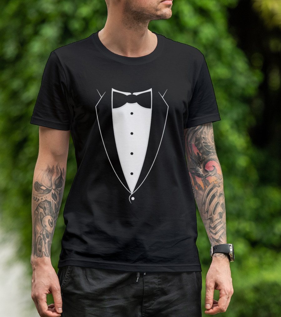 Bow Tie Tuxedo Suit Formal Attire T-Shirt