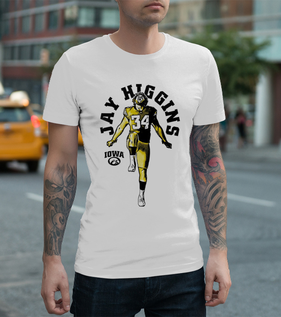 Jay Higgins Iowa Hawkeyes Football 34 Player T-Shirt