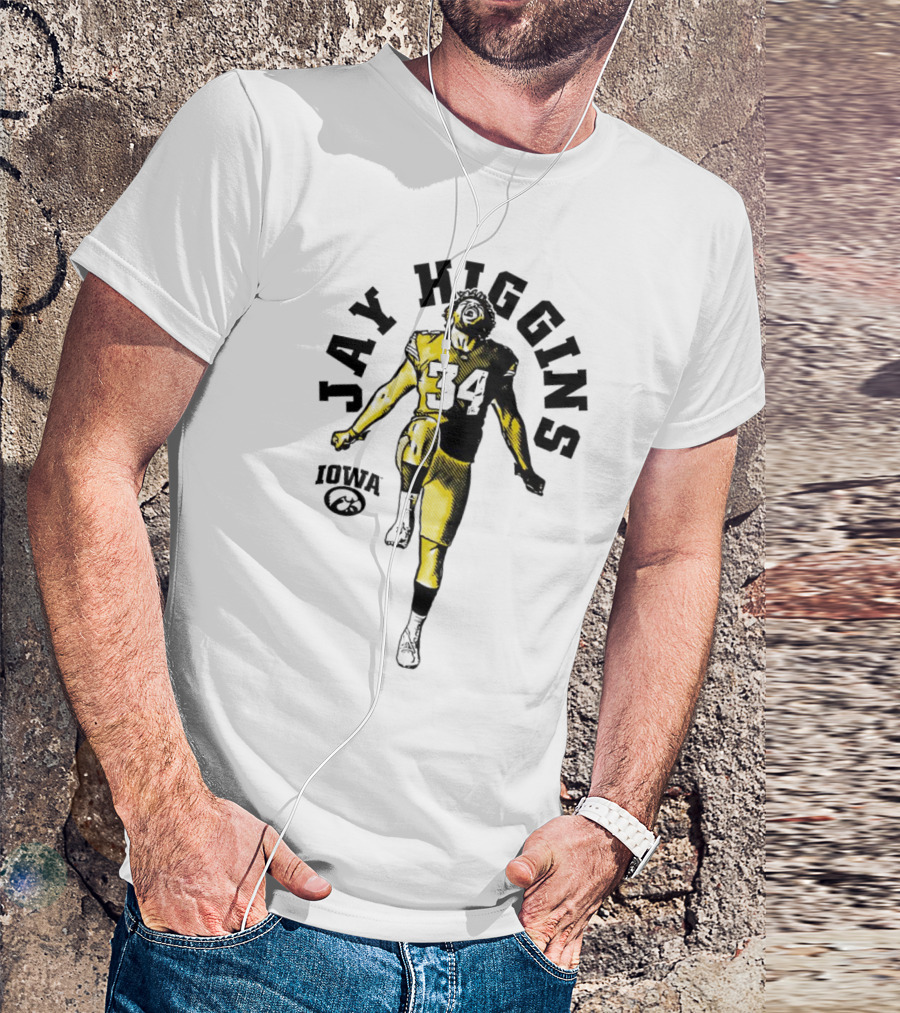 Jay Higgins Iowa Hawkeyes Football 34 Player T-Shirt