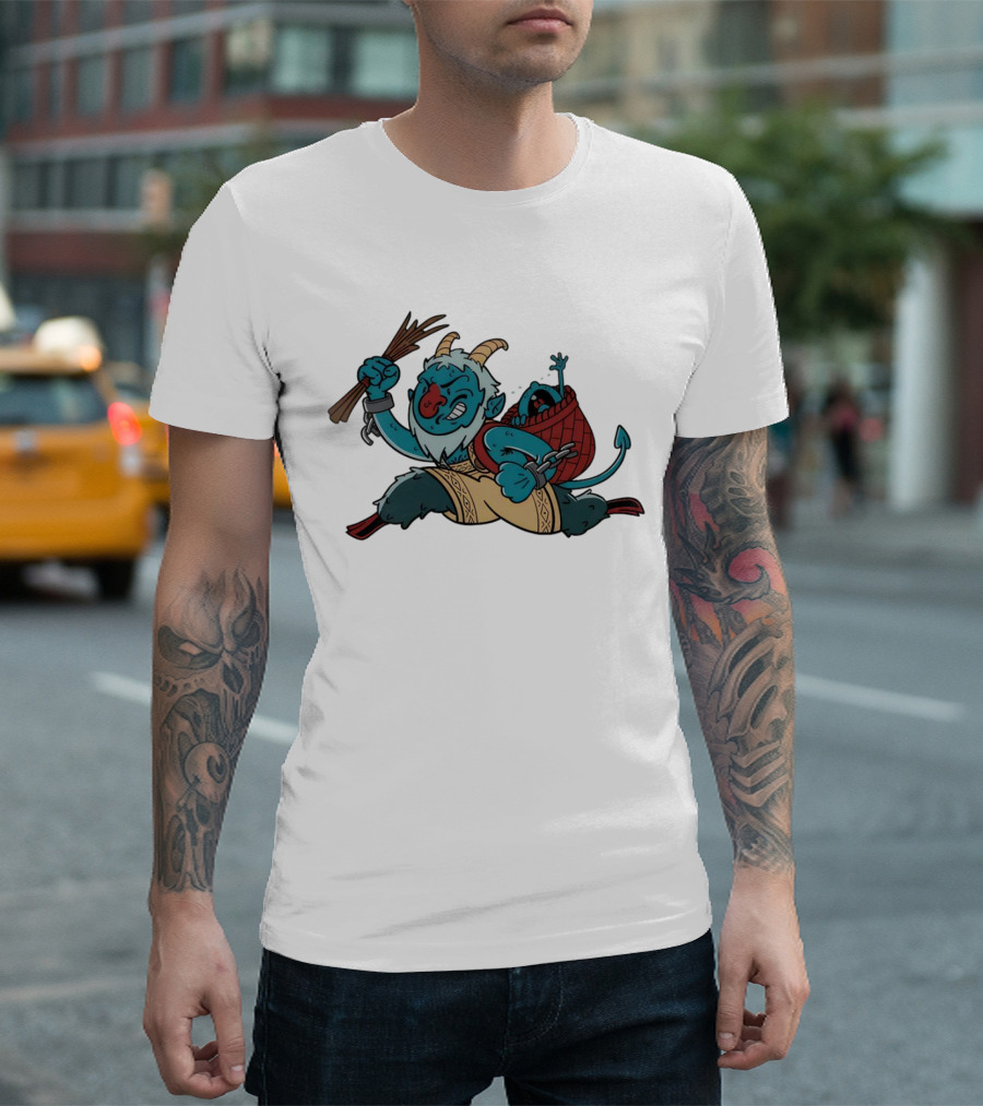 Krampoly Rich Uncle Pennybags Krampus Mashup Character T-Shirt