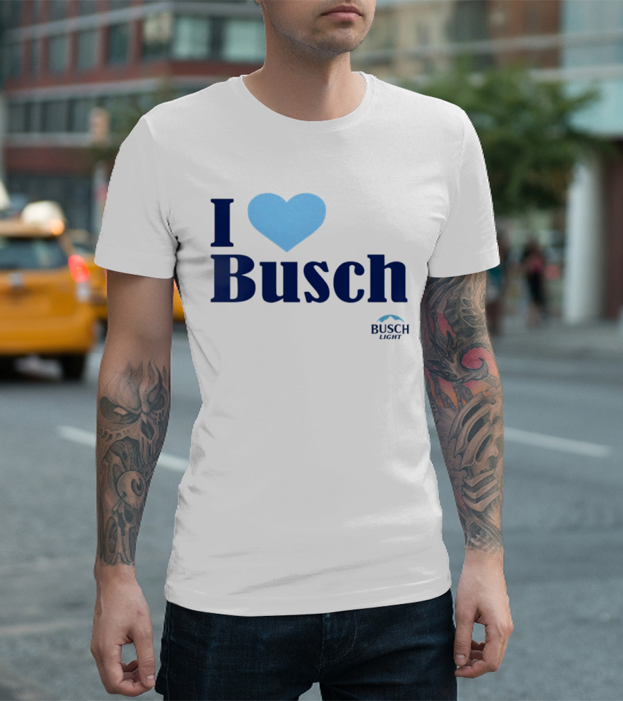 I Love Busch Light Busch Heart T-Shirt