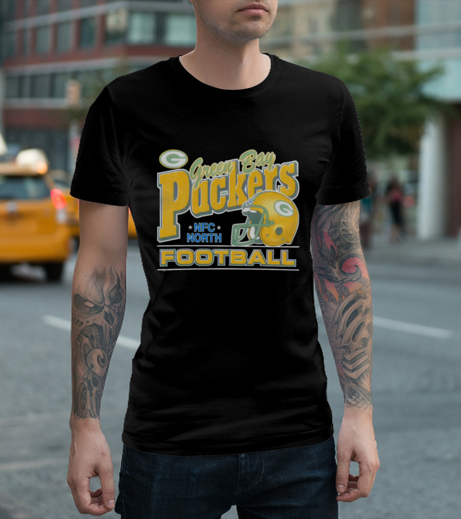 Green Bay Packers NFC North Football Helmet T-Shirt